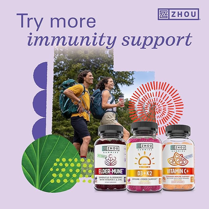 Zhou Daily Boost - Probiotic Multivitamin for Women & Men, Immune Support, Antioxidant & Eye Health Supplement with Vitamin A, Vitamin C, Biotin & Folate for Adults - 30 Veggie Capsules