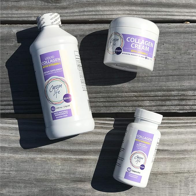 Carson Life Liquid Collagen with Vitamin C - 16 Oz - for Anti Aging, Hair Skin and Nails - Immune Support - Rejuvenate Skin - Made in The USA