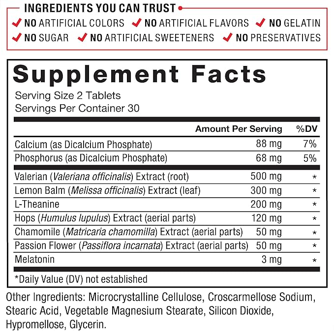 Force Factor Somnapure Drug-Free Sleep Aid for Adults for Occasional Sleeplessness with Melatonin & Valerian, Non-Habit-Forming Sleeping Pills, Fall Asleep Faster, Wake Up Refreshed, 60 Tablets