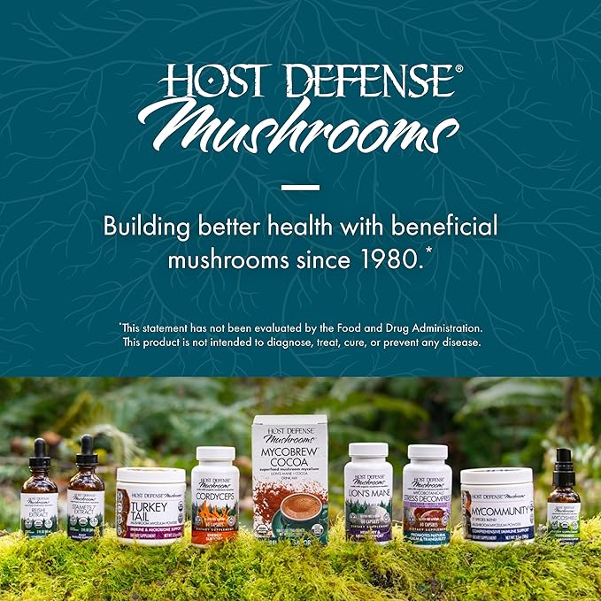 Host Defense CordyChi Extract - Energy & Immune Support Supplement - Cordyceps & Reishi Mushroom Supplement for Relaxation & Respiratory Support - Aids Against Tiredness - 2 fl oz (60 Servings)*