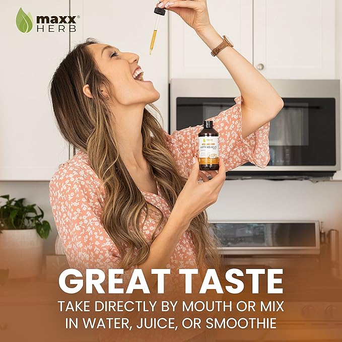 Maxx Herb Astragalus Root Extract - Max Strength Liquid Tincture Absorbs Better Than Capsules or Powder, for Immune Support and Mental Clarity - 4 Oz Bottle (60 Servings)