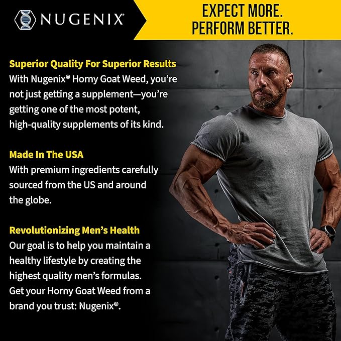 Nugenix Essentials Horny Goat Weed Extract - Epimedium Extract - 60 Capsules