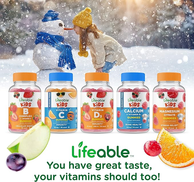 Lifeable Zinc 25mg Kids + Phosphatidylserine (PS) Kids, Gummies Bundle - Great Tasting, Vitamin Supplement, Gluten Free, GMO Free, Chewable Gummy