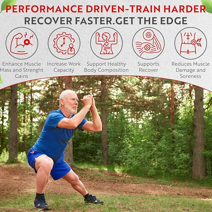 Muscle Genesis HMB and Vitamin D3 Supplement with Clinically Studied myHMB, Calcium and VIT C β 5000mg Per Serving β Promotes Recovery, Lean Muscle Mass, and Healthy Aging in Men