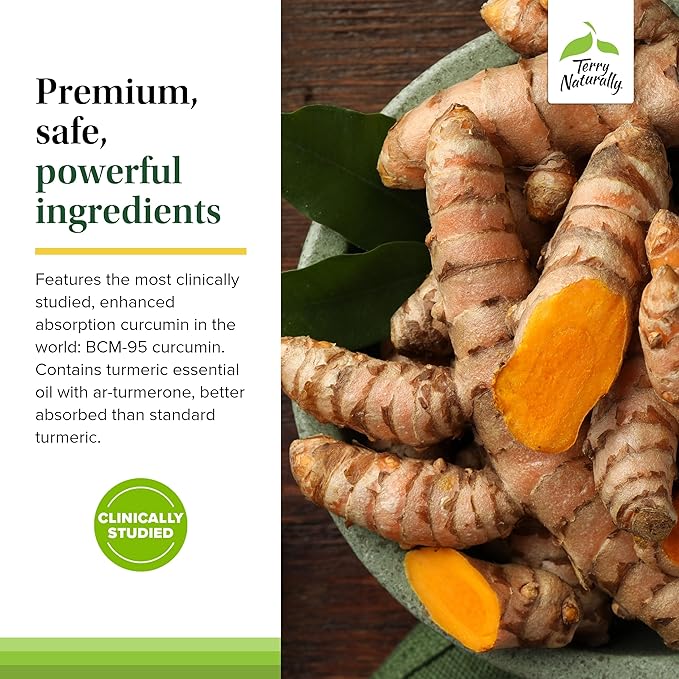 Terry Naturally Curamin - Curcumin Supplement for Circulation & Endorphin Support - Support for Occasional Discomfort - Aids Healthy Muscles - 21 Capsules