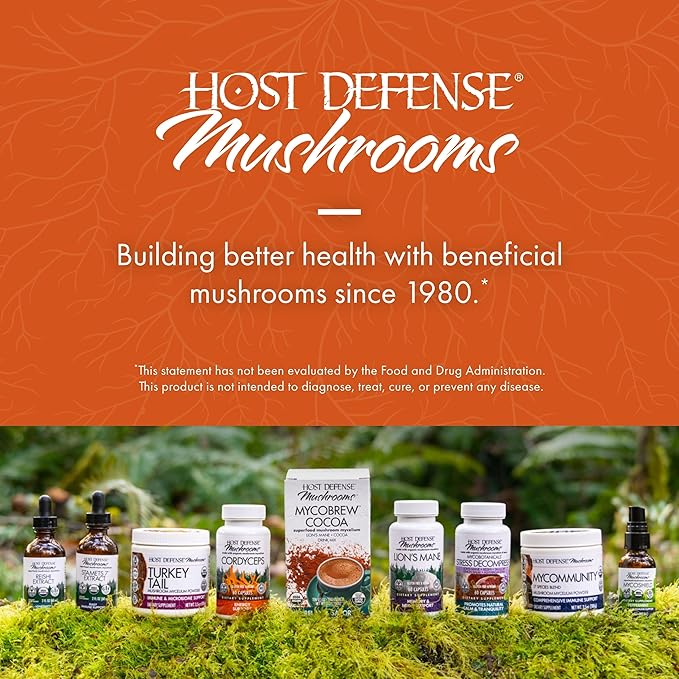 Host Defense Breathe* Capsules - Immune & Respiratory Support Mushroom Supplement - Herbal Lung Health Supplement with Chaga, Reishi & Cordyceps - 120 Capsules (60 Servings)*