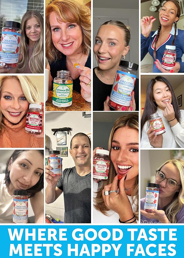 Lunakai USA Made Creatine Monohydrate Gummies for Women & Men – Vegan Creatine Gummies for Muscle & Recovery Support – Pre Workout Supplement, 60ct
