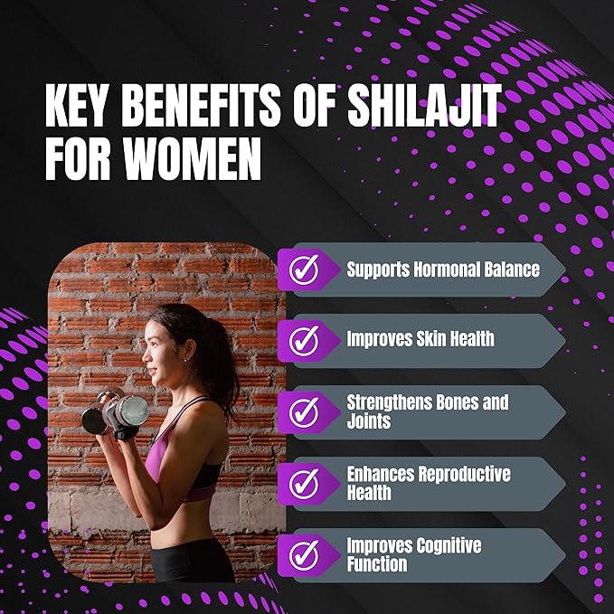 Shilajit Capsules 1000 mg - Pure shilajit for Women with fulvic Acid Organic for Energy & Immune Support, Mineral Supplements for Women - Non GMO| 90 Vegan Capsules| Made in USA
