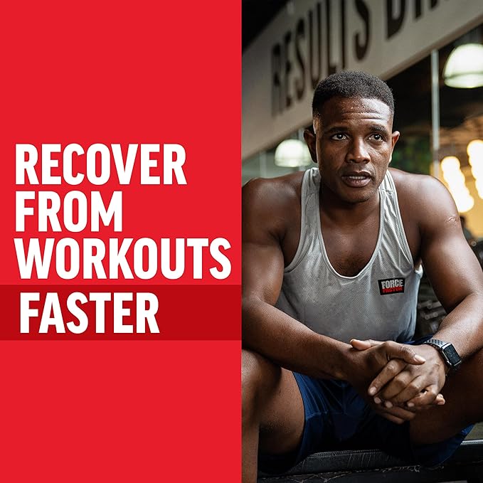 FORCE FACTOR L-Glutamine Powder for Post Workout Recovery, Muscle Recovery, Healthy Muscle Function, and Immunity, 5000mg/5g Glutamine Supplement, Vegan, Non-GMO, 60 Servings