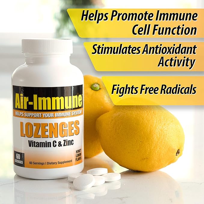 Logenges with Vitamin C and Zinc, Supports Immune System, Potent Antioxidants, 60 Lozenges, 60 Servings