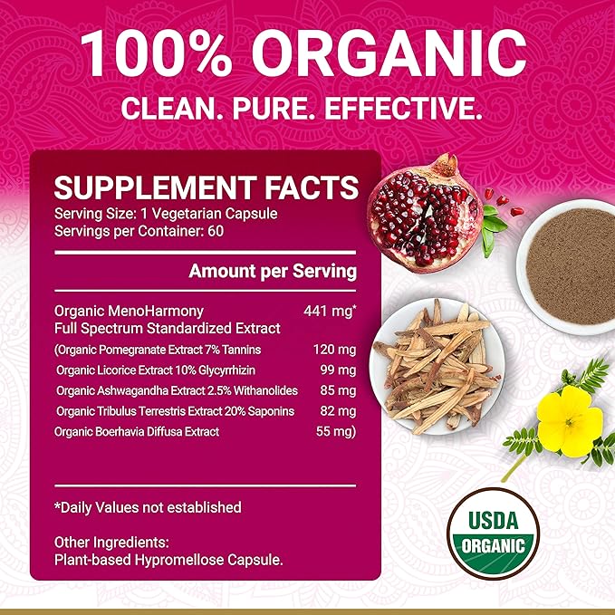 Clarity Bundle USDA Organic | Multi-Award-Winning | Organic Bacopa | Organic MenoHarmony Capsules
