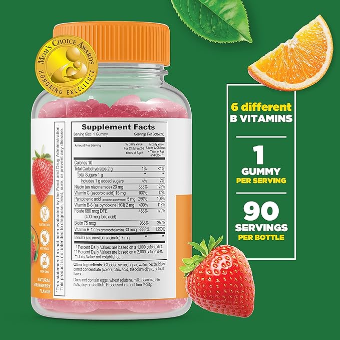 Lifeable Zinc Kids + B Complex Kids, Gummies Bundle - Great Tasting, Vitamin Supplement, Gluten Free, GMO Free, Chewable Gummy