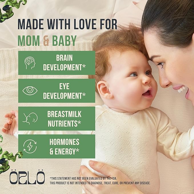 Orlo PRENATAL DHA - Prenatal DHA Omega 3 Supplement - Triple Strength Omega3s - Vegan DHA & EPA Algae Omega-3 Oil - Supports Brain Development During Pregnancy & Lactation (120 Mini Softgels Kit)