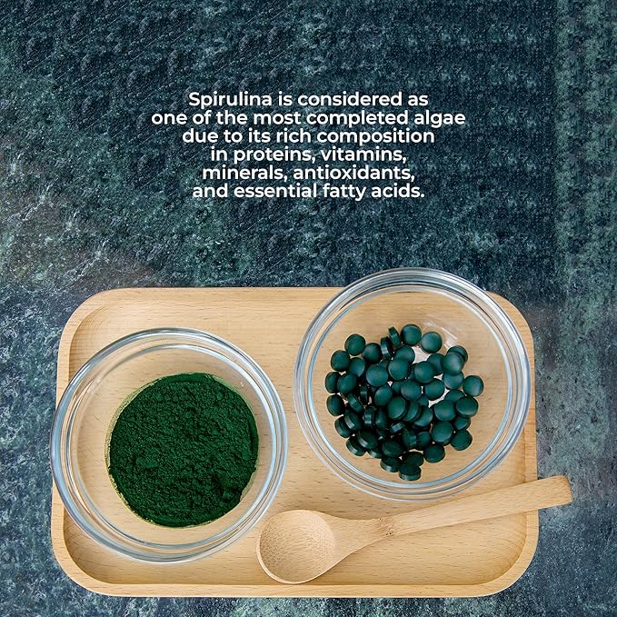 Vidanat Spirulina Algae 200 Tablets – 400mg per Tablet – Natural Superfood for Energy, Immune Support & Detox – 200 Tablets (Pack of 1)