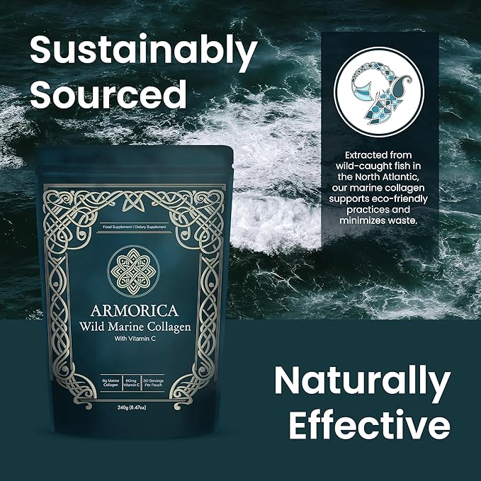 Fermented Cod Liver Oil & Wild Marine Collagen Powder - Natural Source of Omega-3's, Fat Soluble Vitamins, and Collagen Peptides.