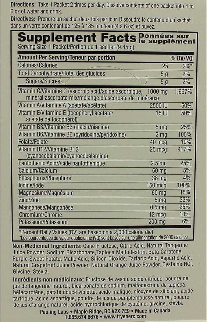 Ener-C Vitamin Drink Mix - Tangerine Grapefruit - 1000 mg - 30 Packets