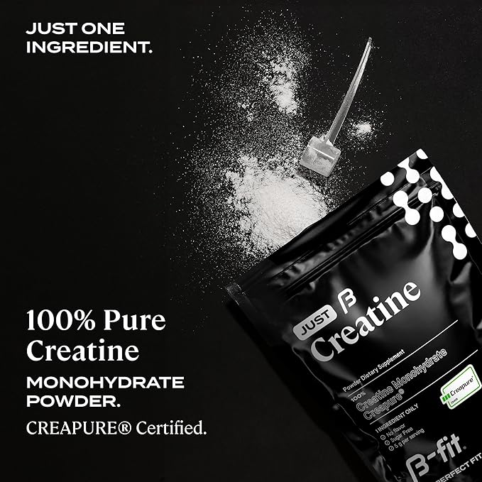 Creatine Monohydrate Powder - Just Creatine Creapure - 90 Servings - 450 g - Pre Workout Creatine for Women - Sugar-Free - Flavorless Supplement - 3 Month Supply
