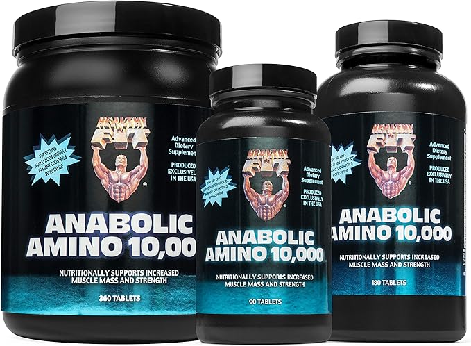 Healthy 'N Fit - Anabolic Amino 10,000 -Amino Acid Tablets (180)- Hydrolyzed Egg & Whey Source- FAST Absorbing