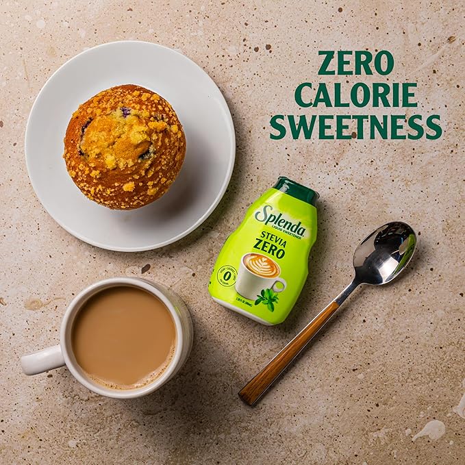 SPLENDA Stevia Liquid Zero Calorie Sweetener Drops, 3.38 Fl Oz Bottle (Pack of 2)