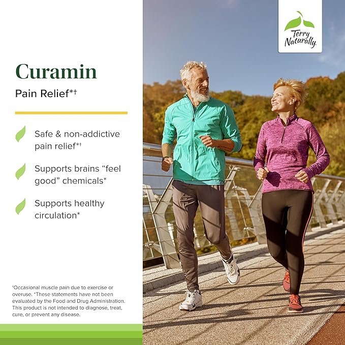 Terry Naturally Curamin - Curcumin Supplement for Circulation & Endorphin Support - Support for Occasional Discomfort - Aids Healthy Muscles - 21 Capsules