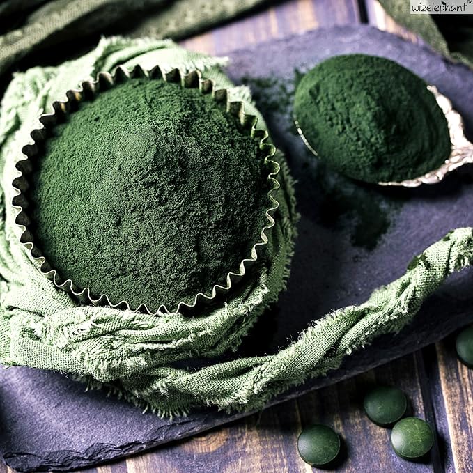 Chlorella Spirulina Powder Organic | Super Greens Powder and Smoothie Mix | Rich in Chlorophyll for Immune Support and Energy | Raw Vegan Protein | Spirulina Chlorella Powder | 50 Servings