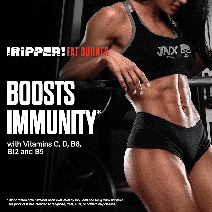JNX SPORTS The Ripper! Shredding Thermogenic Fat Burner - Peach Mango 30 Servings | Advanced Fast Acting Stim Thermogenesis, Appetite Suppressant for Men & Women