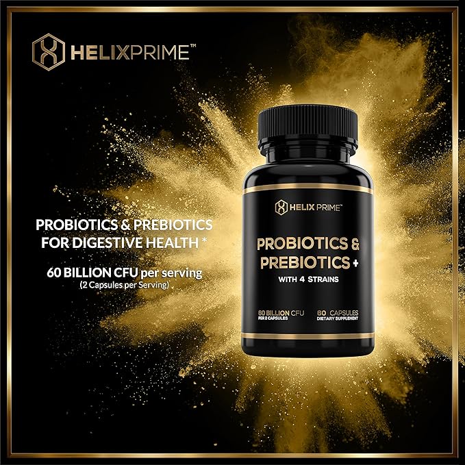 Probiotics and Prebiotics for Women or Men Probiotics 60BN CFU Lactobacillus Acidophilus Bifidobacterium Lactis Made in USA