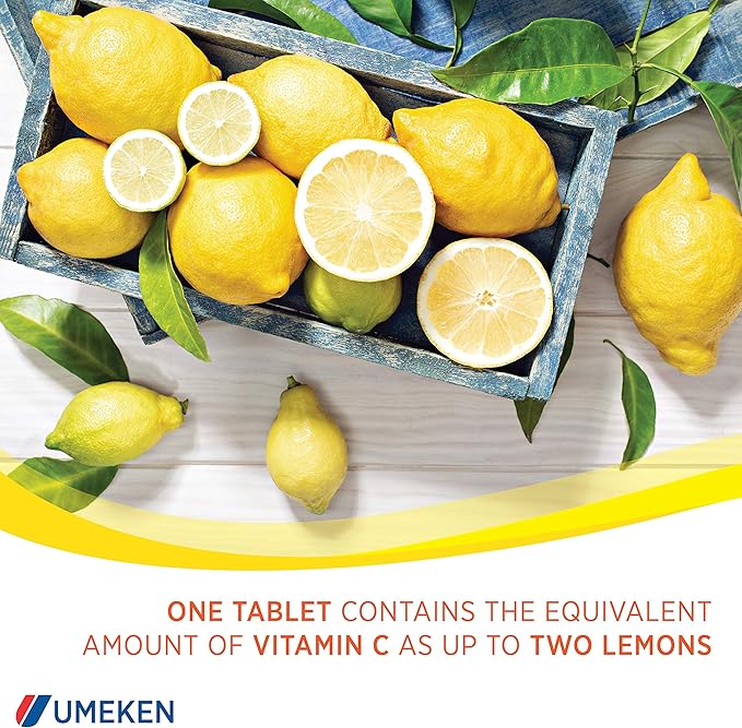 Umeken C-Balance Chewable Vitamin C Supplements, High Potency Vitamin C for Adults & Kids, with Citric Acid and Gamma-linolenic Acid, Vitamin C Chewables, 130g, 3 Months Supply, 4.6 Ounce, Pack of 1