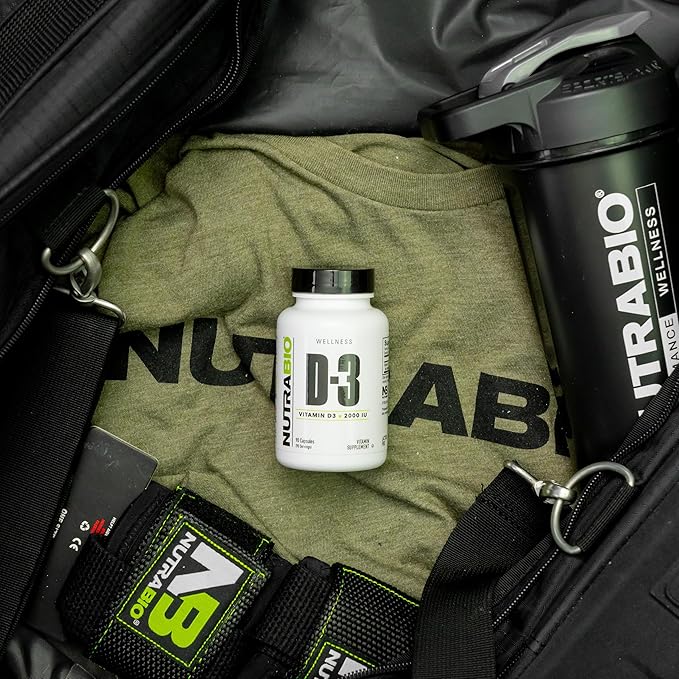 NutraBio Vitamin D (2000 IU), Immune Support - 90 Vegetable Capsules