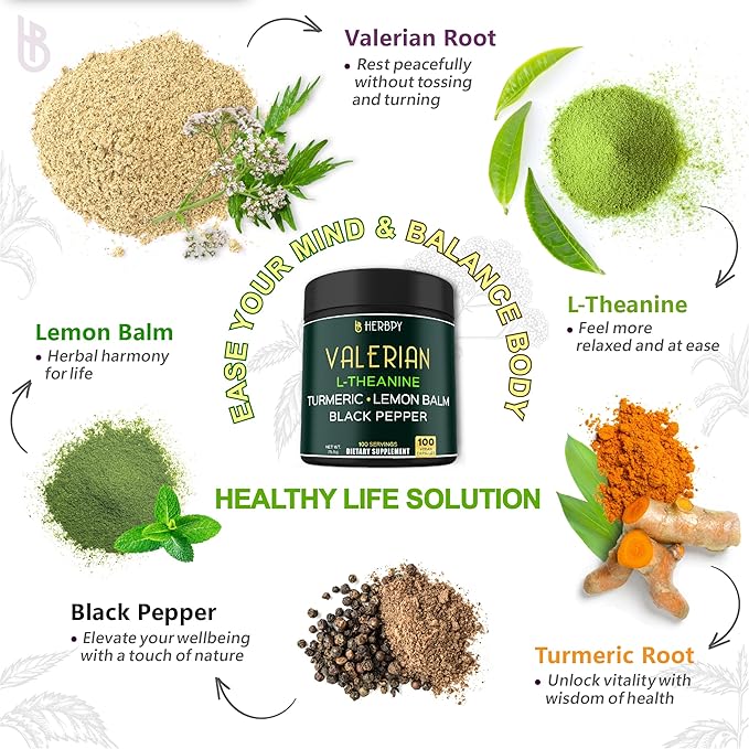 Bundle 7in1 Berberine HCl & 5in1 Valerian Root Supplement - Support Heart Health, Immune, Digestion and Relaxation