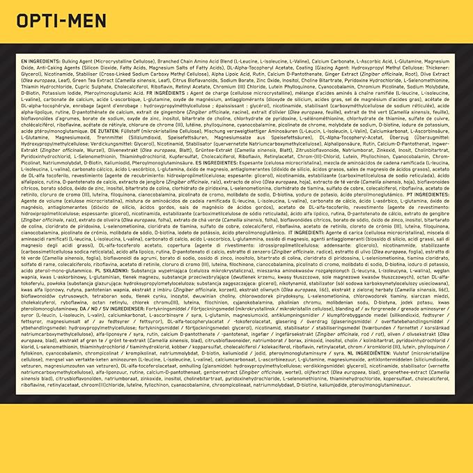 Optimum Nutrition Opti-Men Multivitamin Tablets Pack of 90 (Packaging May Vary)