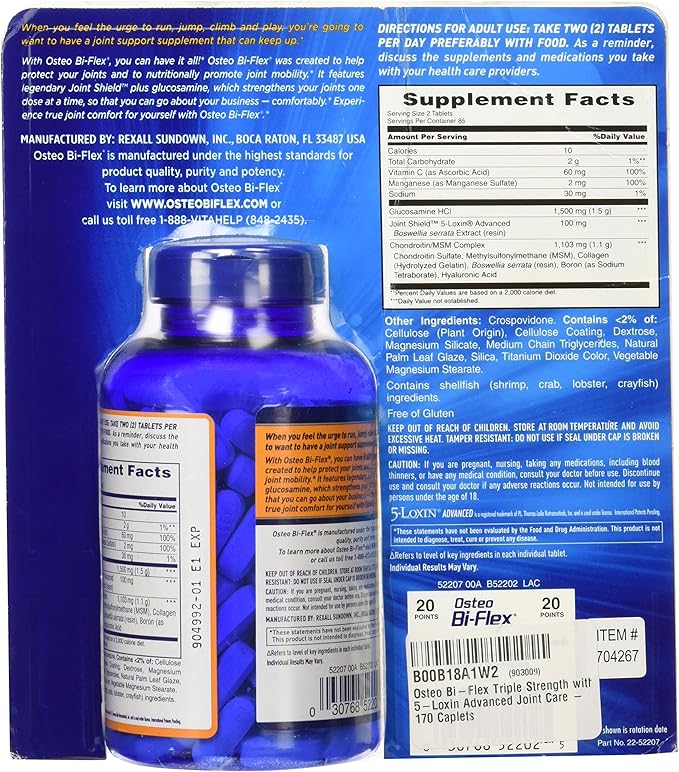 Osteo Bi-Flex Triple Strength - 170 Caplets
