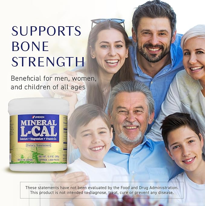 Mineral L-Cal, Calcium with Vitamin D3 In Ball Format, Enriched with Magnesium and Minerals, Water Soluble and Fast Absorbing, Calcium Magnesium D3 Supplement, 3,600 Balls & 360g per Bottle, Pack of 1