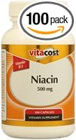Vitacost Niacin (Vitamin B-3) - 500 mg - 100 Capsules
