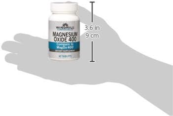Windmill Natural Vitamins Magnesium Oxide 400 mg, Immune Support, Supports Muscle Recovery, Supports Healthy Heart, 60 Count, 30 Servings