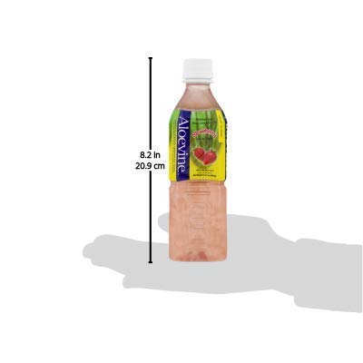 Aloevine Aloe Vera Drink, Strawberry, 16.9 fl oz 20 pack