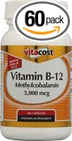 Vitacost Vitamin B-12 Methylcobalamin - 5000 mcg - 60 Capsules