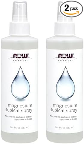 NOW Solutions, Magnesium Topical Spray, from The Ancient Zechstein Seabed, Highly Concentrated, 8 Fl Oz (Pack of 2)