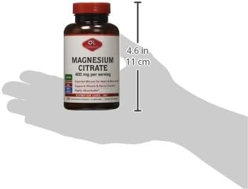 Olympian Labs Magnesium Citrate, 400mg 33 Servings, Support Healthy Nervous System, Muscle & Bone, 100 Capsules