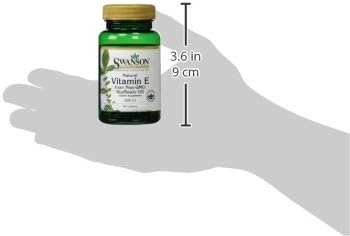 Swanson Natural Vitamin E from Non-GMO Sunflower Oil 400 Iu (268 Milligrams) 60 Sgels