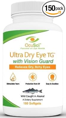Formulated for Dry Eyes Mini-softgels of Ultra pure Omega-3, Black Currant Oil, Maqui Berry, Lutein, Zeaxanthin, Vitamins B12 and D3 (2 Month (180 mini softgels)
