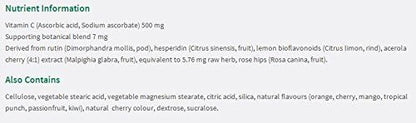 Jamieson Chewable Vitamin C Assorted Cherry, Orange, Tropical Fruit, 500mg , 330 Delicious chewable