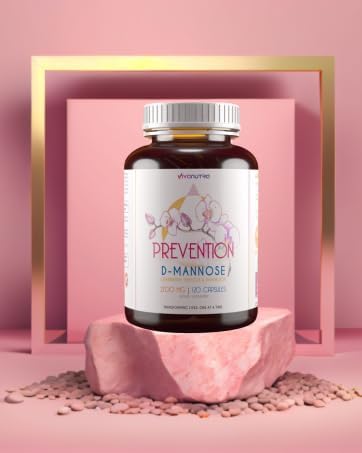 D Mannose Capsules 2000 MG Per Day - With Cranberry Pills for Urinary Tract Infection - Fast-Acting Pills For Bladder Health, UTI, Flush Impurities, d-mannose 4-in-1 Formula for men and women 120CT