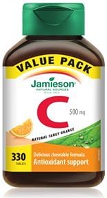 Jamieson Vitamin C Chewable 500 mg - Tangy Orange, 330 chewables