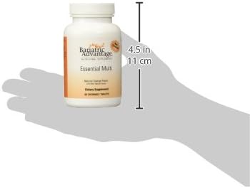 Bariatric Advantage Essential Multivitamin Without Iron - 200 DV of Key Nutrients - Trace Mineral Support* - Multivitamins for Bariatric Patients - Orange - 60 Tablets