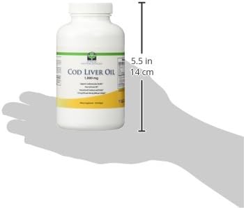 Cod Liver Oil Capsules - Premium Certified Pure and Fresh - Triple Strength - Heart Healthy - 120 Softgels - Natural Supplement - 240mg of Omega 3 Fatty Acids - No Fishy Taste!