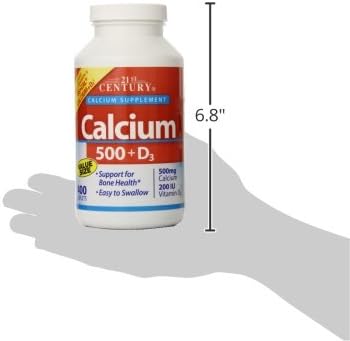 21st Century Calcium 500 mg Plus D3 Tablets, 400 Count (Pack of 2)