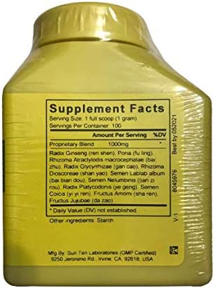 Sun Ten-Shen Ling Bai Zhu San (Ginseng and Atrctylodes Formula)