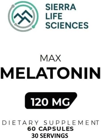 120 mg High Dosage Melatonin Max in Easy-to-Swallow Capsules - 30 Servings