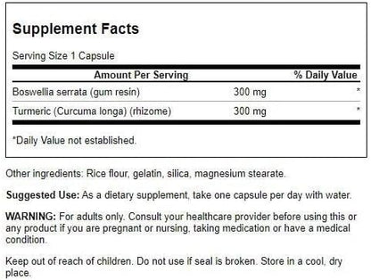 Swanson Full Spectrum Boswellia and Curcumin 60 Capsules(Packing May Vary)